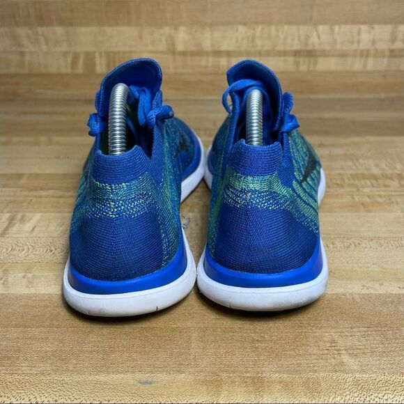 Nike Free 4.0 Flyknit Men's Running Shoes Size 9 Blue 717075-400 - Picture 4 of 7